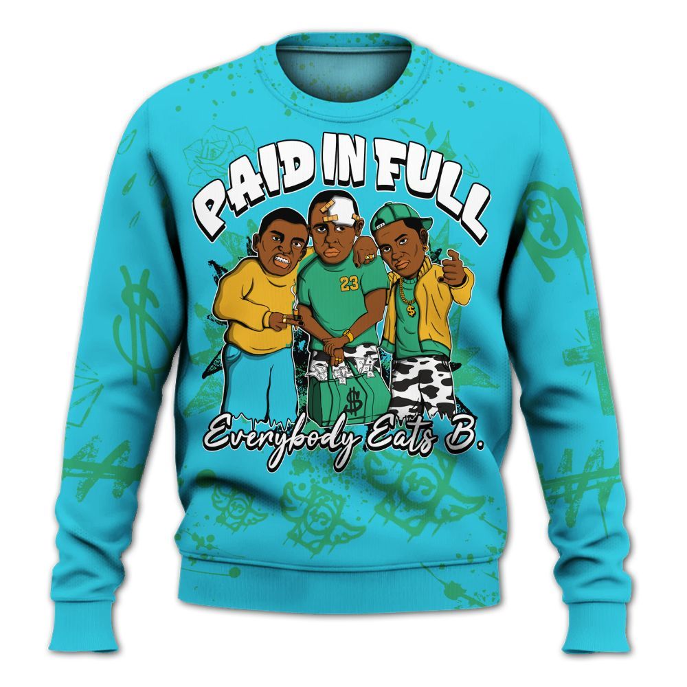 Sweatshirt To Match Dunk Chunky Dunky - Everybody Paid In Full Crayon All Over Print