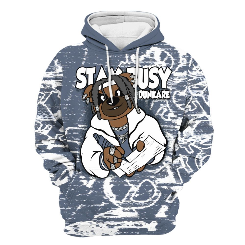 Hoodie To Match Low Diffused Blue 11s - Maintain Activity Bear Avant-Garde All Over Print