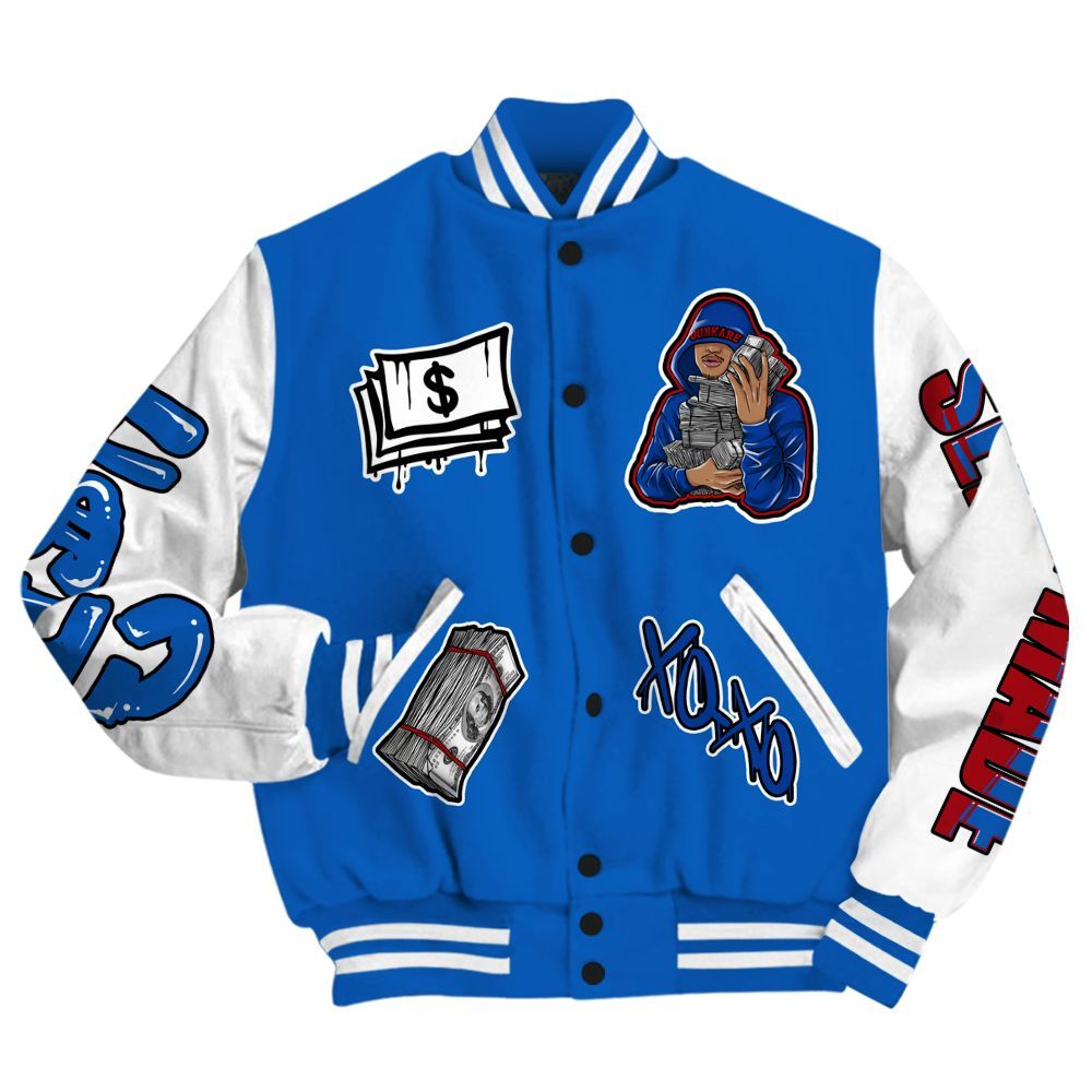 Varsity Jacket To Match Kobe 6 Game Royal - Selfmade All Over Print