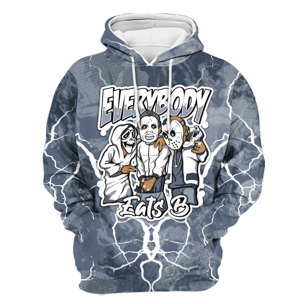 Hoodie To Match Low Diffused Blue 11s - Everybody Eatin B Graphic Halloween All Over Print