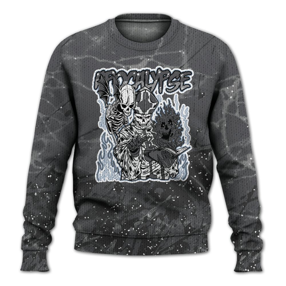 Knitted Sweater To Match Reverse Oreo 6s - Apocalypse Skeleton Profound