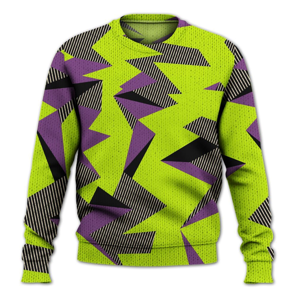 Sweater To Match GS Black Barely Volt 11s - Geometric Camouflage Pattern Graphic