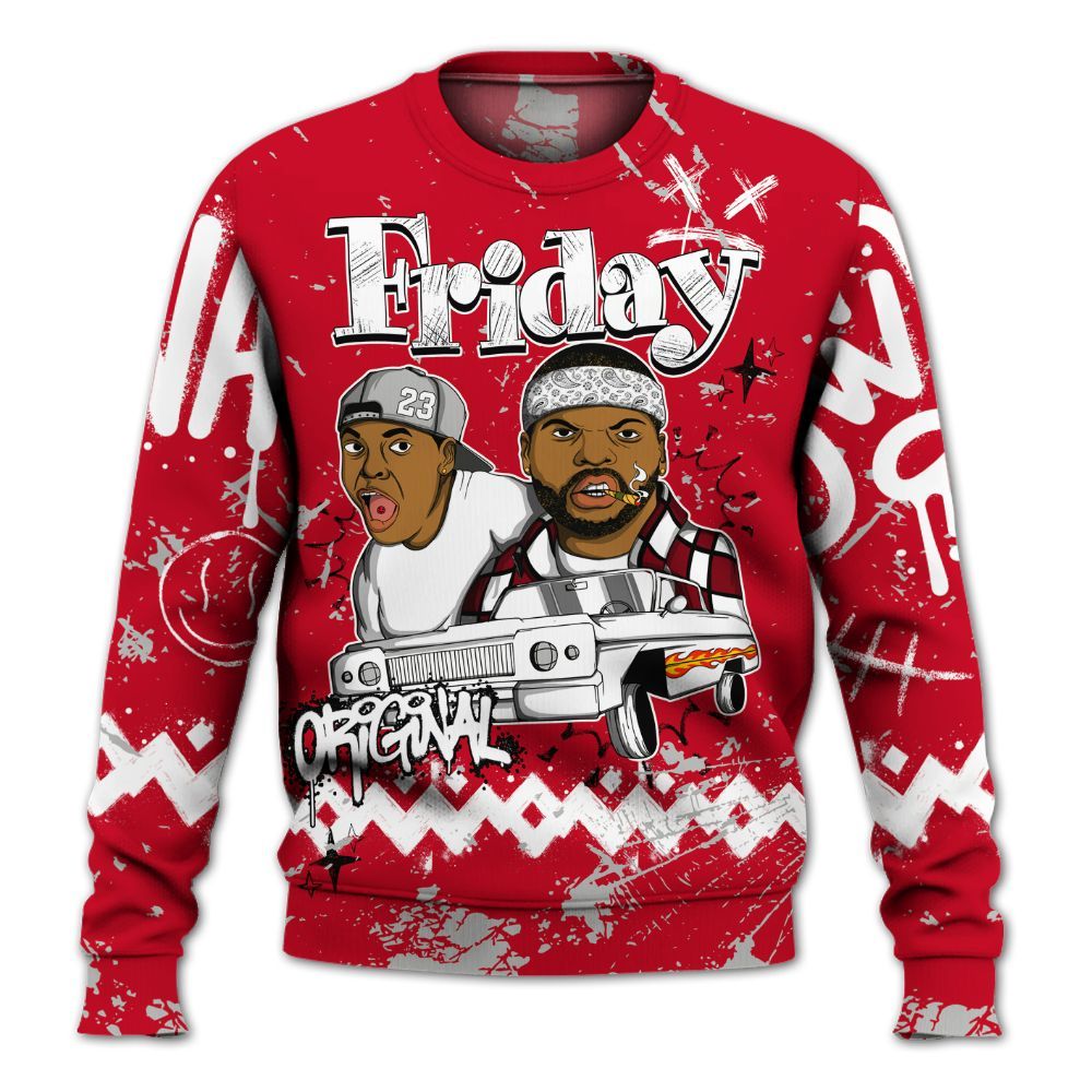 Sweatshirt To Match Cortez GS Valentine's Day - Friday Sneaker Crayon All Over Print