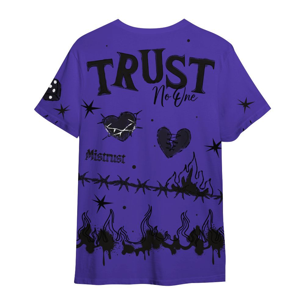 Shirt To Match Field Purple 12s - Trust No One Snake-Bite Doodle Crayon All Over Print