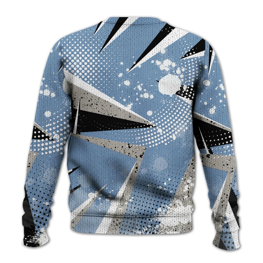 Knitted Sweater To Match University Blue 4s - Poly Trust No One Dripping