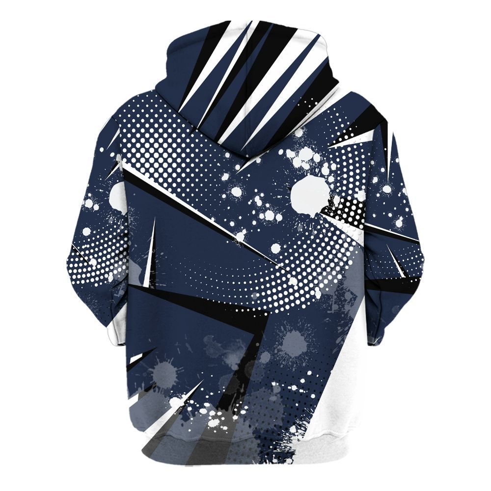 Hoodie To Match Dunk Low White Midnight Navy - Poly Trust No One Dripping All Over Print