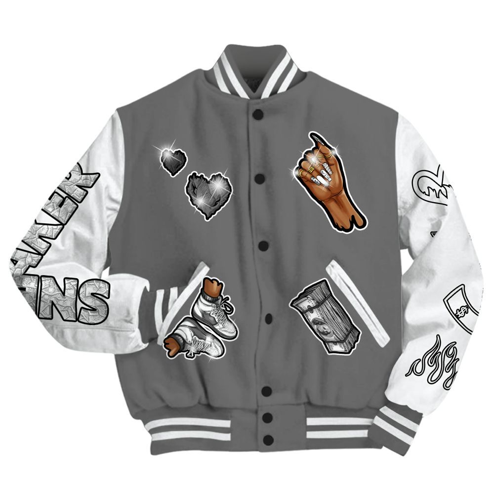 Varsity Jacket To Match Retro Stealth 12s - Sneakerz Girlz All Over Print