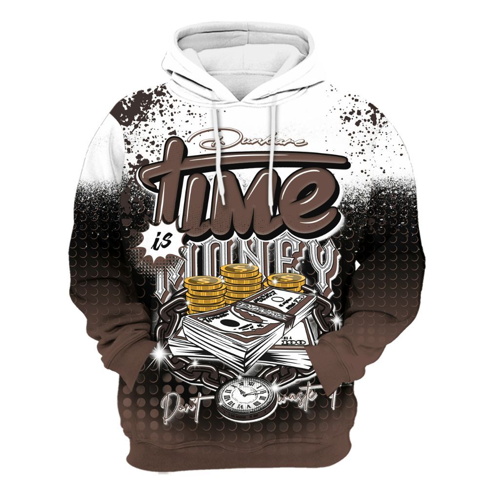 Hoodie To Match Air Force 1 Low Escape - Halftone Time Is Money All Over Print