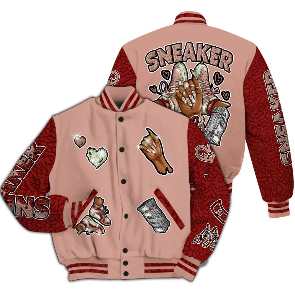 Varsity Jacket To Match Valentines Day 3s - Sneakerz Girlz All Over Print