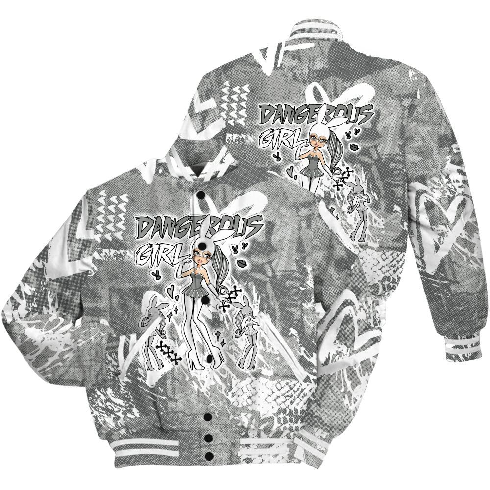 Varsity Jacket To Match Paris Olympics 4s Shirt - Dangerous.Girl Heart Grunge All Over Print