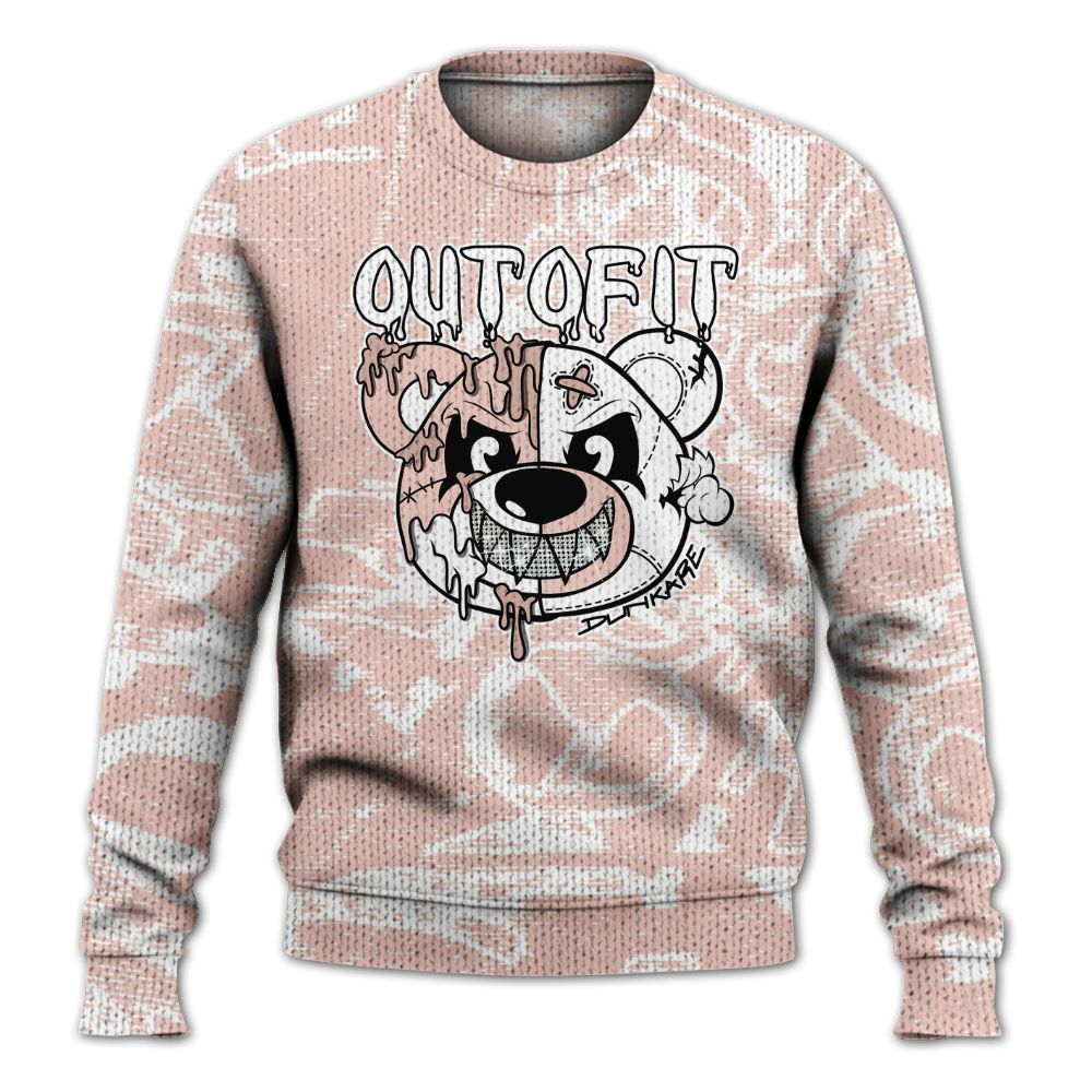 Knitted Sweater To Match Low Legend Pink 11s - Out Of It Bear Avant-Garde