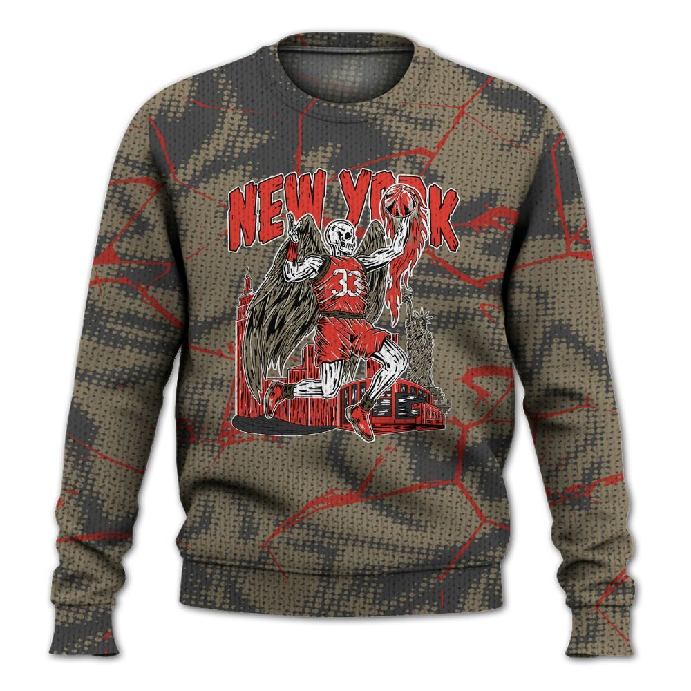 Knitted Sweater To Match Olive 9s - Ewing Era Skeleton Crack