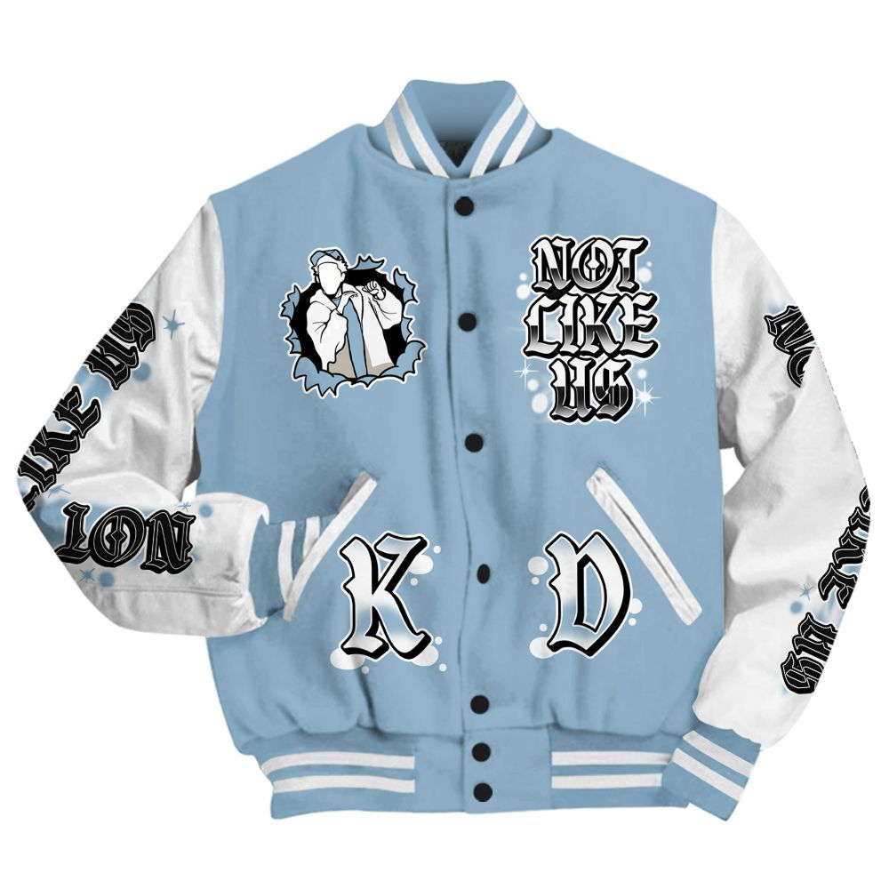 Varsity Jacket To Match High University Blue 1s - None Like Us Graphic All Over Print