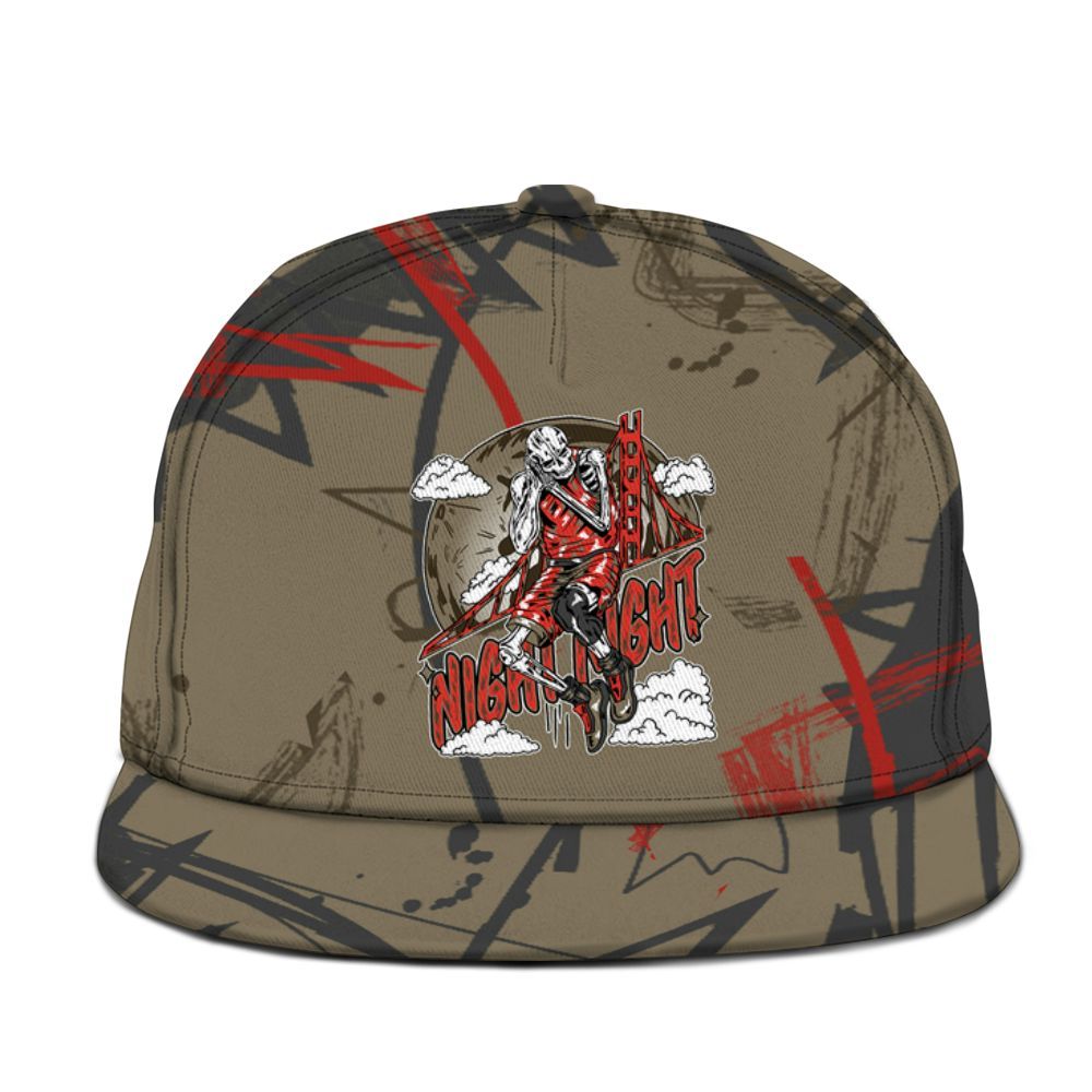 Snapback To Match Olive 9s - Seeya Skeleton Messyz Graphic