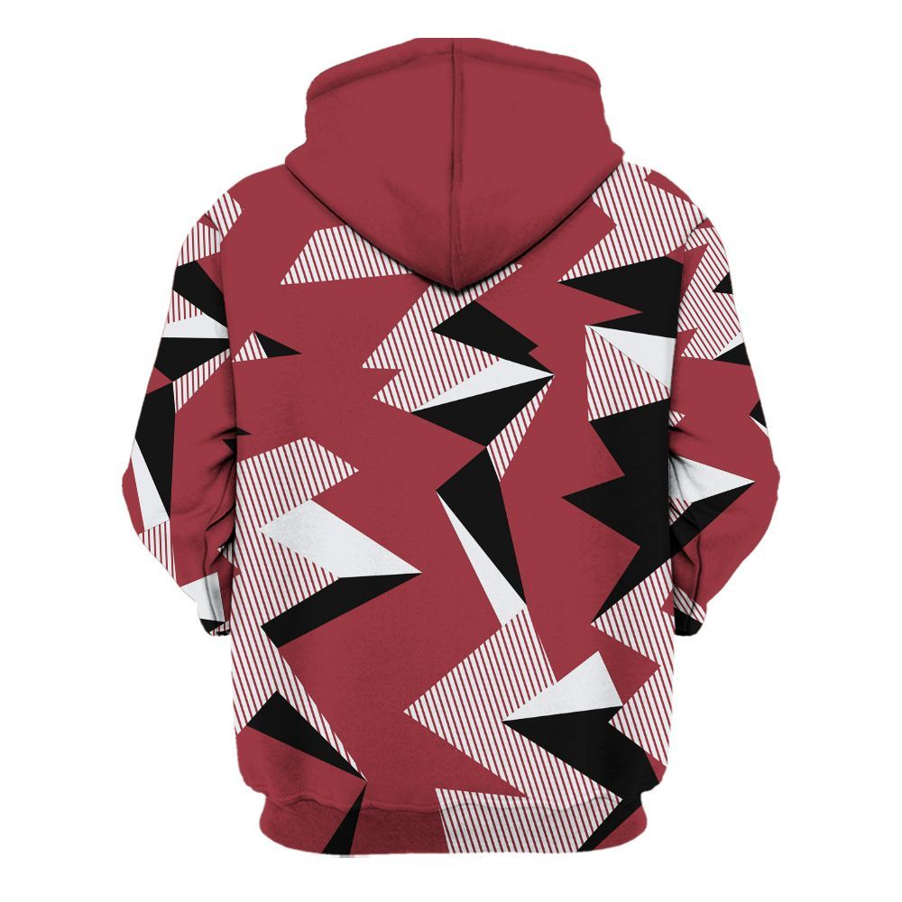 Hoodie To Match Black Toe 14s - Geometric Camouflage Pattern All Over Print
