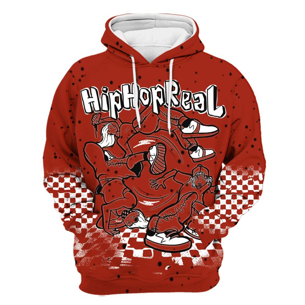 Hoodie To Match Red Cement 4s - Feel Life Street Style All Over Print