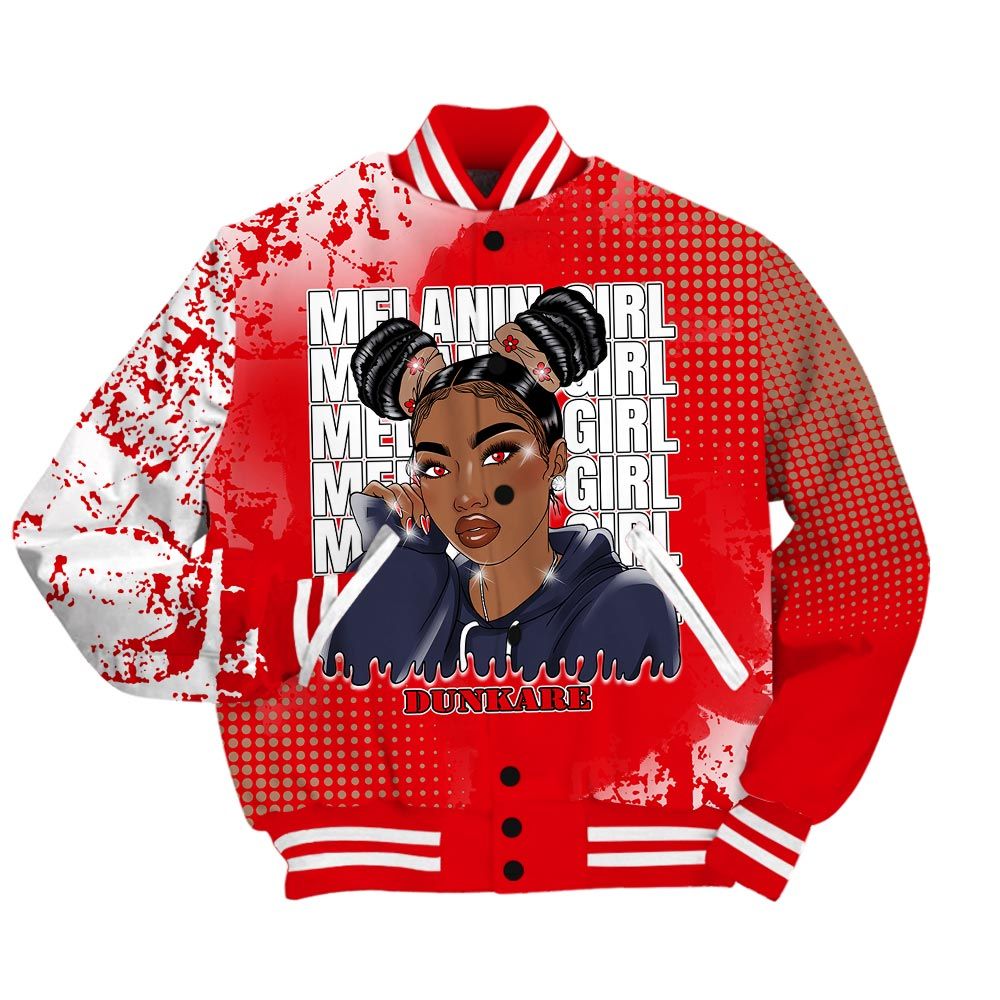Varsity Jacket To Match Low OG Howard Bison 1s - Melaninn Unique Glitch Dot Varsity Jacket Unisex