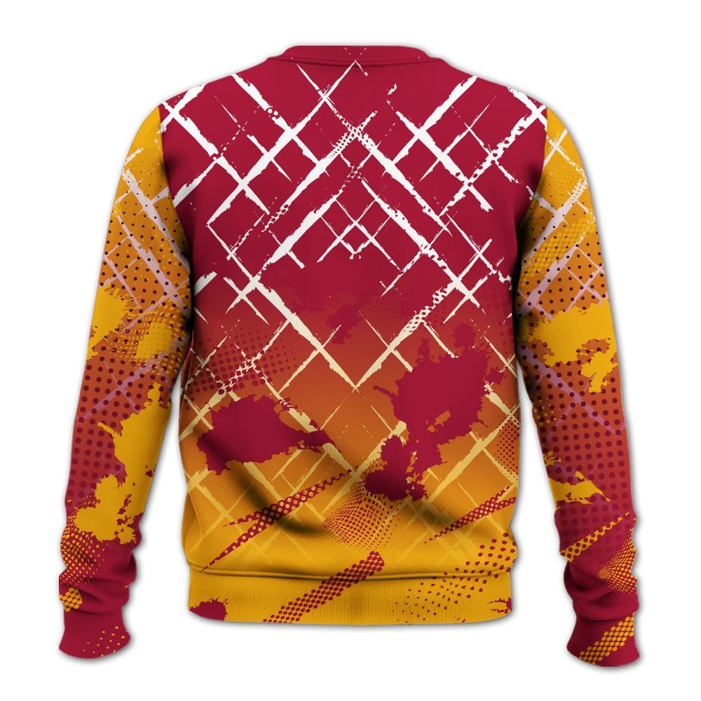Sweatshirt To Match Cardinal 7s - Halftone Stand Business Dripping All Over Print