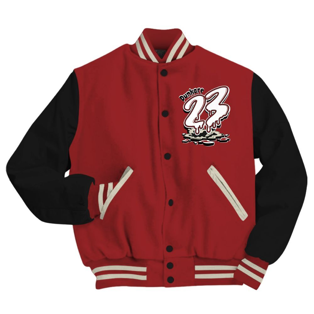 Varsity Jacket To Match High 85 Bred 1s - Custom Name 23 Drip All Over Print