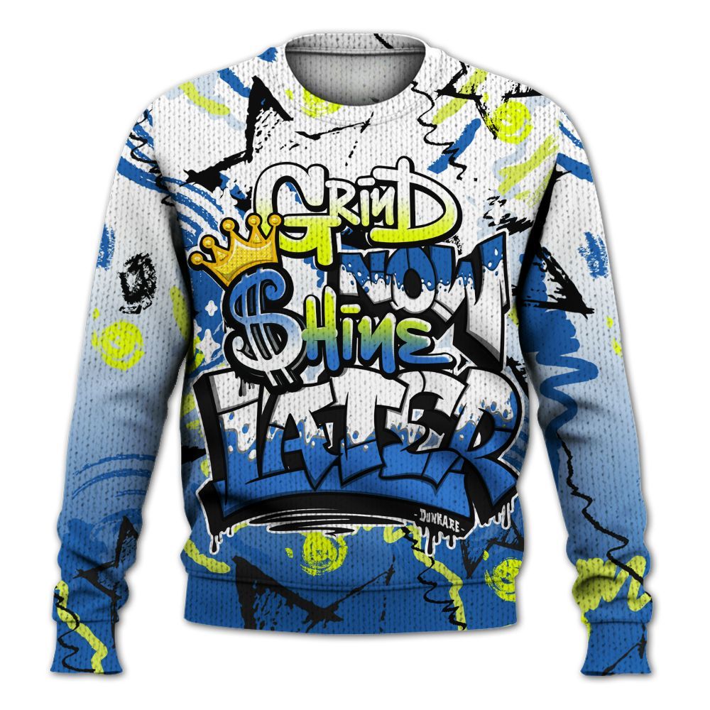 Sweater To Match Griffey Max 1 Varsity Royal - Grind Shine Later Drip Graphic