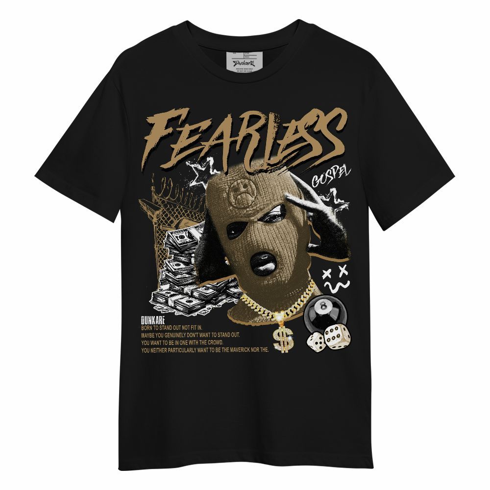 Shirt To Match High OG Black Metallic Gold 1s - Fearless Gospel Streetwear Money Unisex Shirt