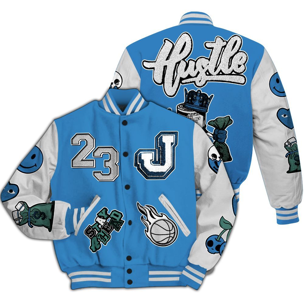 Varsity Jacket To Match Low Carolina 17s - Hustles Money Number 23 All Over Print