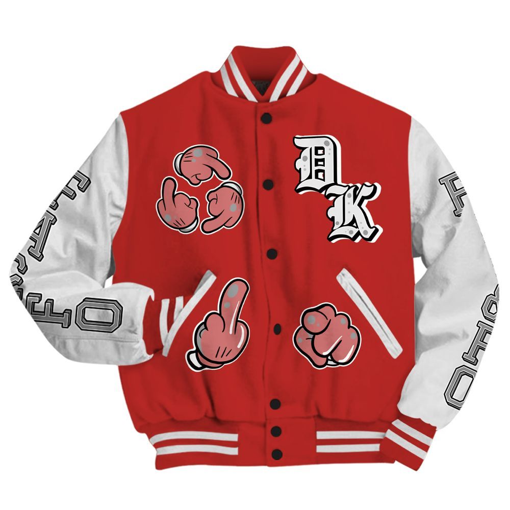 Varsity Jacket To Match Bred Reimagined 4s - F Around Find Out Graphic All Over Print