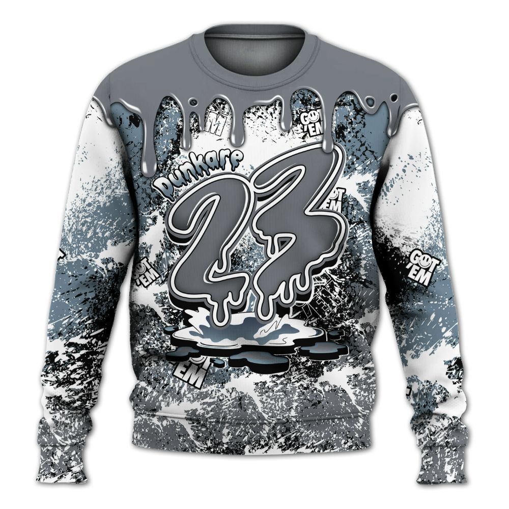 Sweatshirt To Match Air Max DN Silver Bullet - Dripping 23 Drip All Over Print