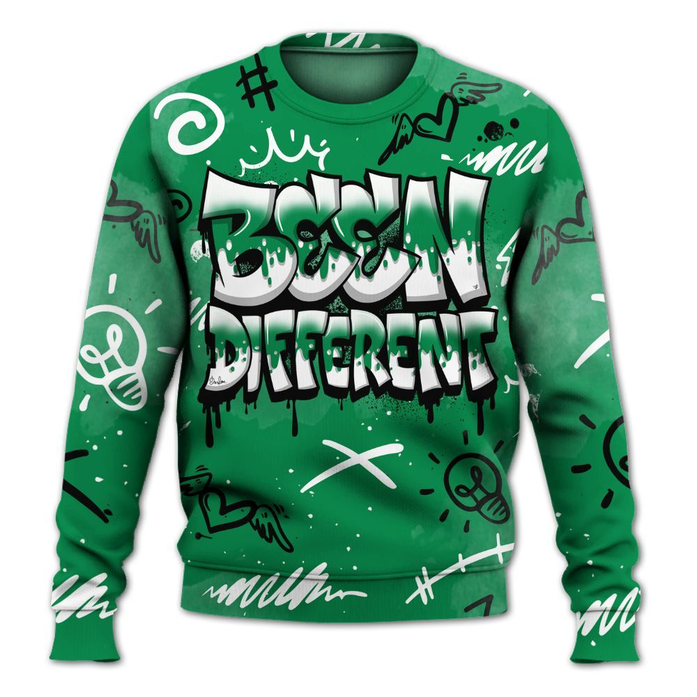 Sweatshirt To Match Mid Lucky Green 1s - Drip Been Di2ferent All Over Print