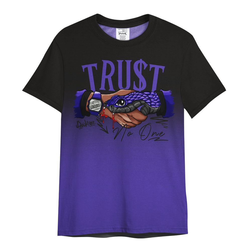 Shirt To Match Field Purple 12s - Snake Trust No One Drip All Over Print