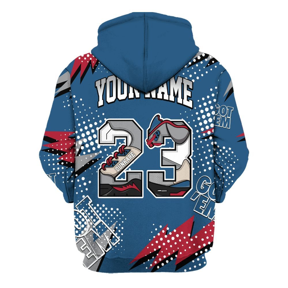 Hoodie To Match Rare Air 3s - Custom Name Number 23 5s All Over Print
