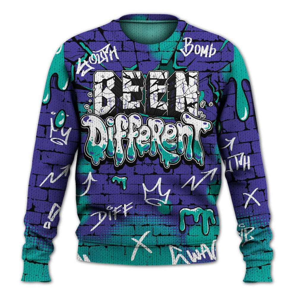 Sweater To Match Retro Grape 5s - Been Different Drippin Streetwear Graphic