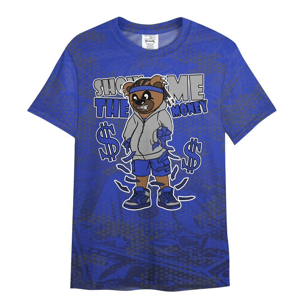 Shirt To Match Air Max Plus Black Racer Blue - Show Me Bear Banknotes Art All Over Print