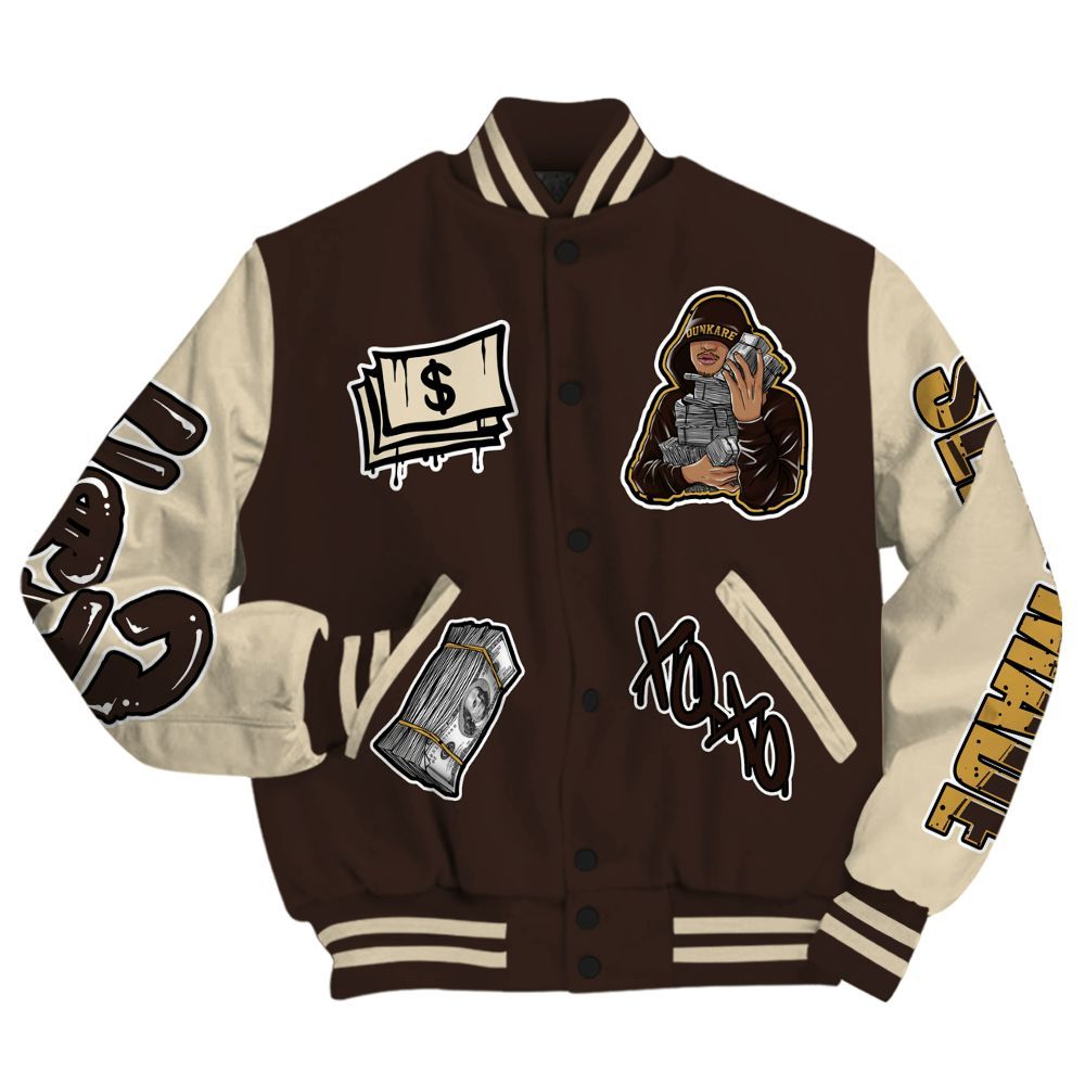 Varsity Jacket To Match 2025 Retro Earth 5s - Selfmade Unique All Over Print
