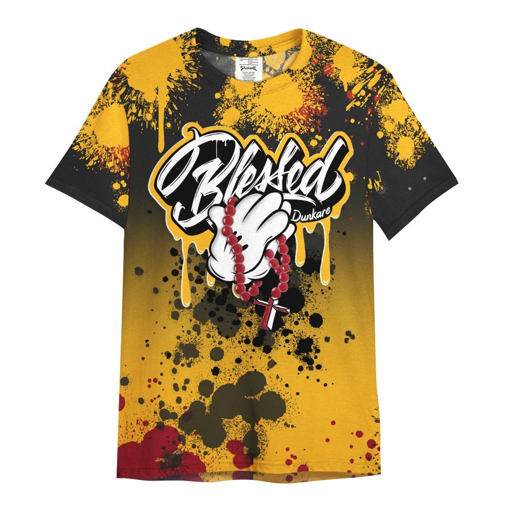 Shirt To Match White Taxi 12s Shirt, God Blessed Ink Drip All Over Print