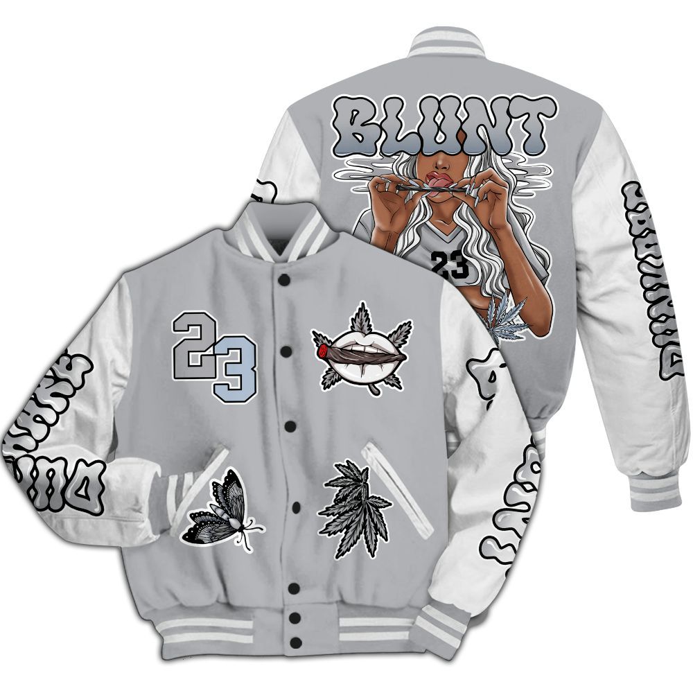Varsity Jacket To Match Low OG Wolf Grey 1s - Bluntz Unique All Over Print