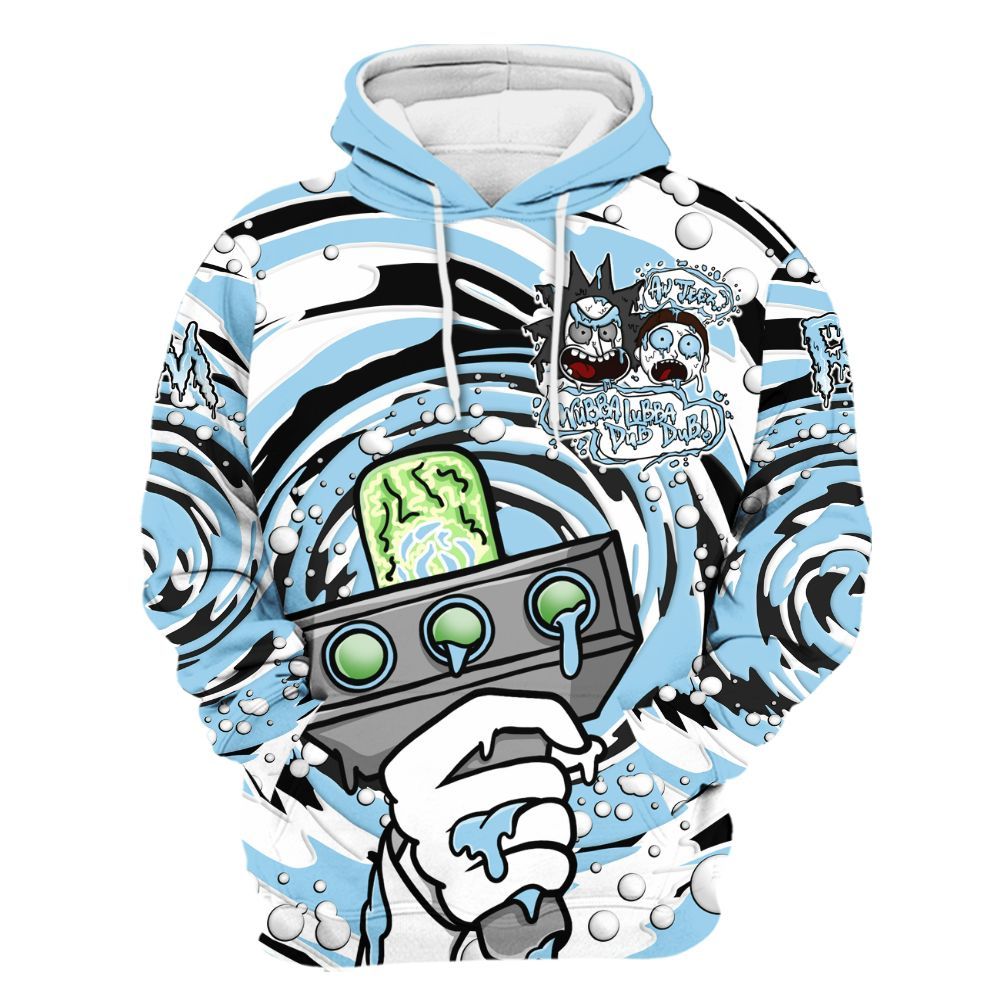 Hoodie To Match Legend Blue 11s - Wubba Rick Drip All Over Print