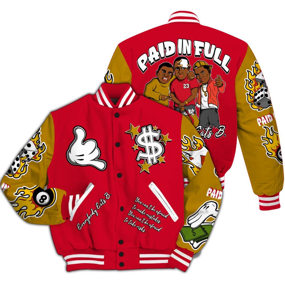 Varsity Jacket To Match Ja 3 Raptor - Everybody Paid In Full Graphic All Over Print