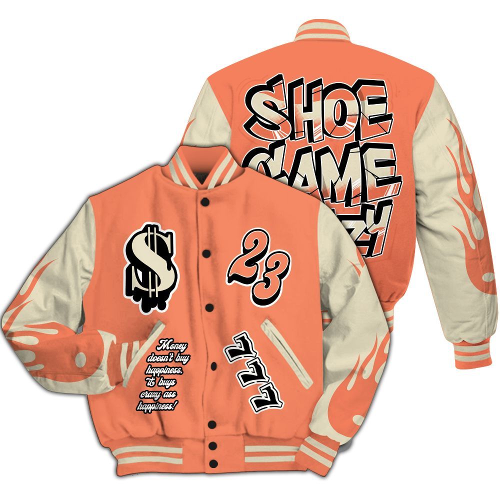 Varsity Jacket To Match DJ Khaled Crimson Bliss 5s - Shoe Game Crazy Graphic All Over Print