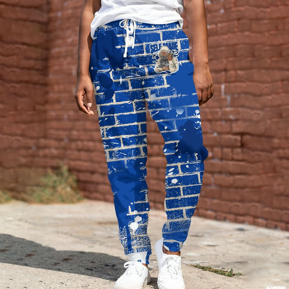 Sweatpant To Match Low Game Royal 1s - Selfmade Unique All Over Print