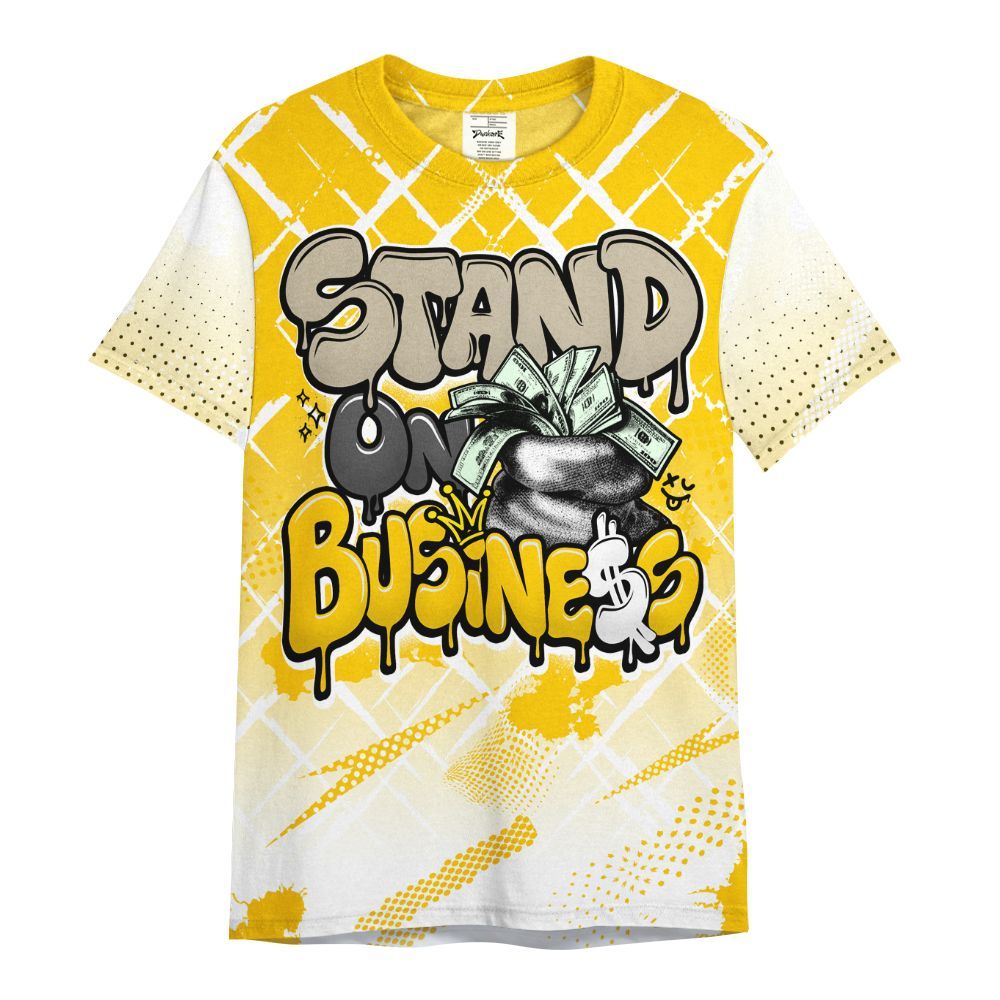 Shirt To Match Vivid Sulfur 4s - Halftone Stand Business Dripping All Over Print