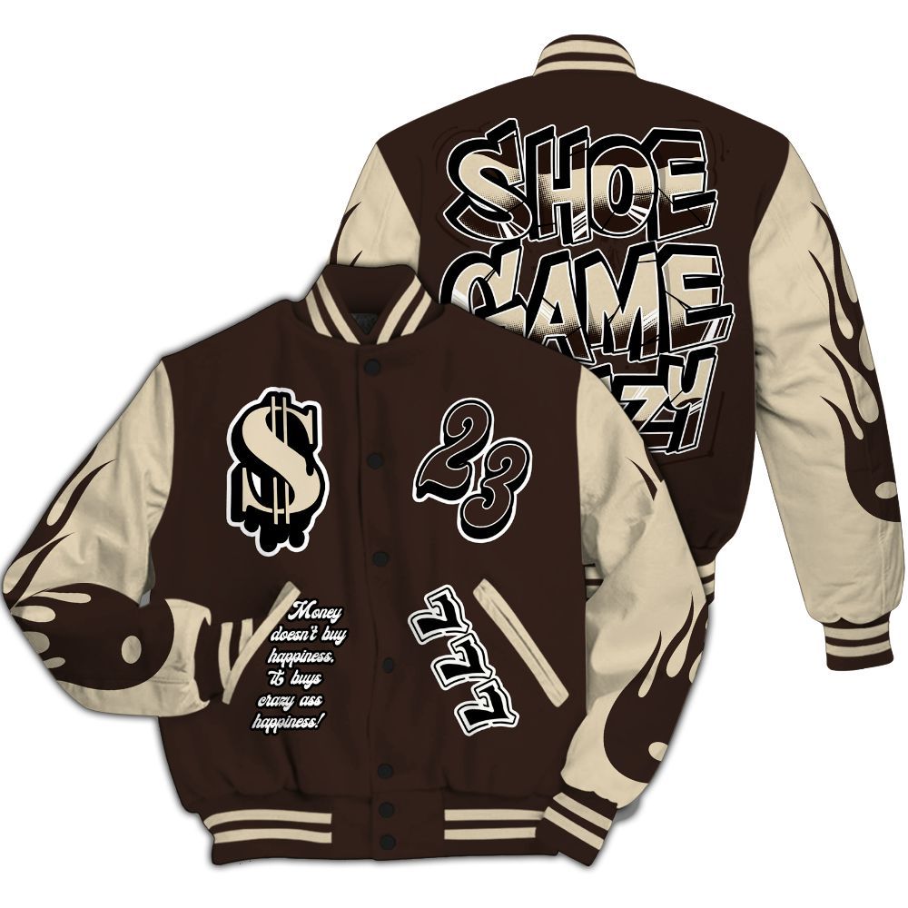 Varsity Jacket To Match 2025 Retro Earth 5s - Shoe Game Crazy Graphic All Over Print