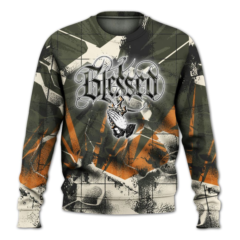 Sweatshirt To Match Retro Undefeated 4s - God Blessed All Over Print