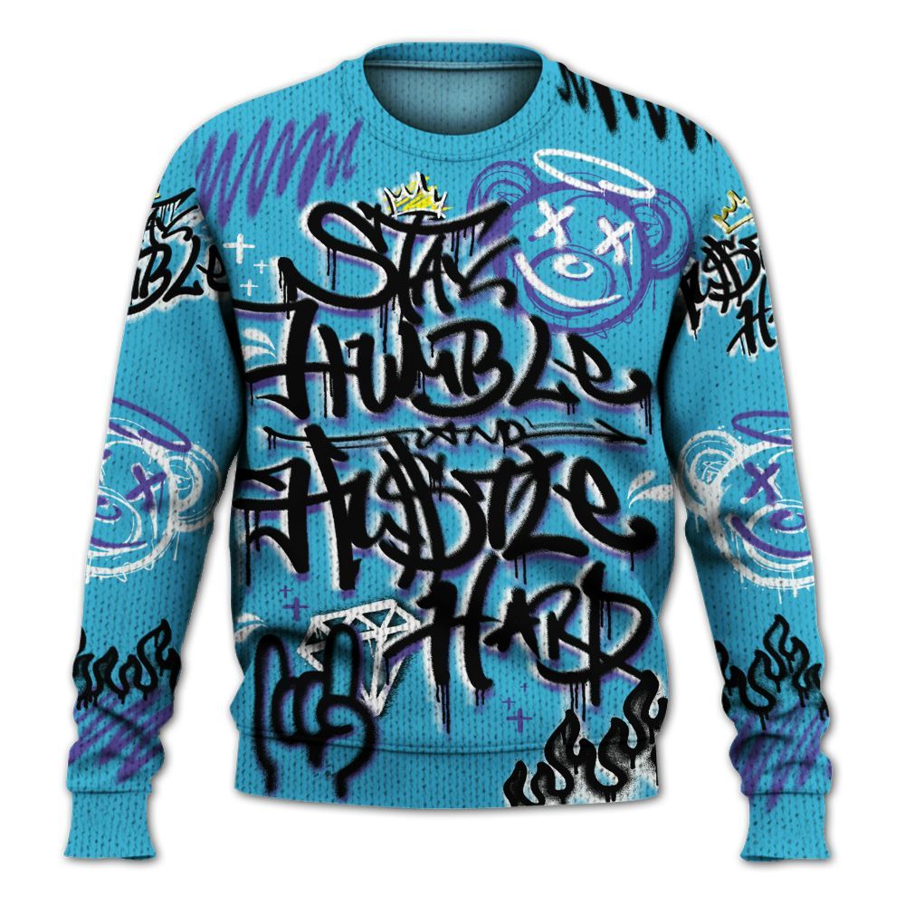 Knitted Sweater To Match Retro Aqua 6s - Humble Drip Streetwear Graffity