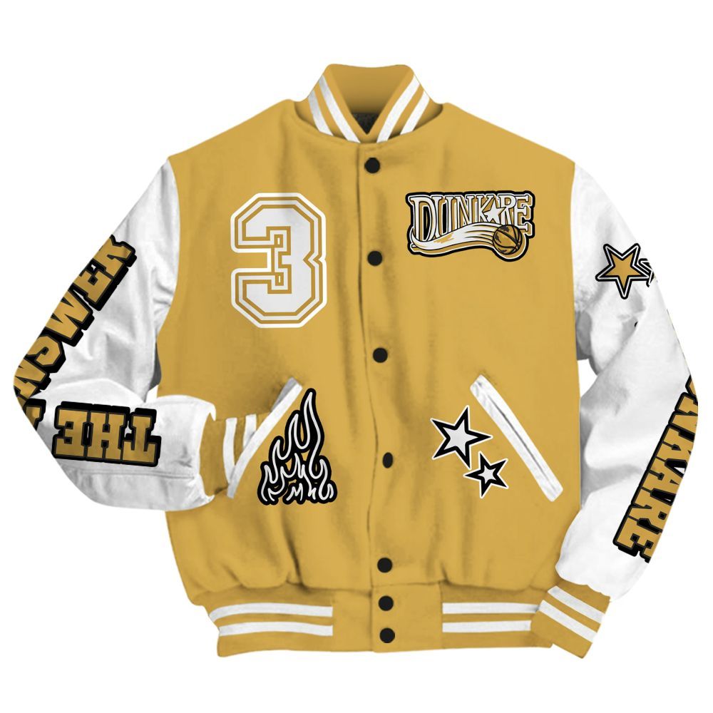 Varsity Jacket To Match Retro Light Ginger 14s - Allen Answer Skeleton All Over Print