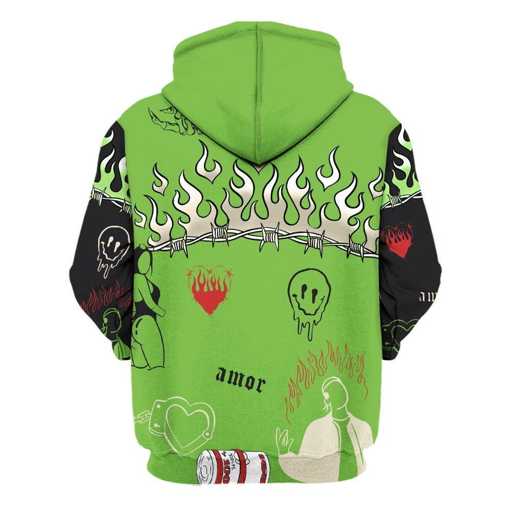 Hoodie To Match Air Max Waffle SP Action Green - Snake Trust No One All Over Print