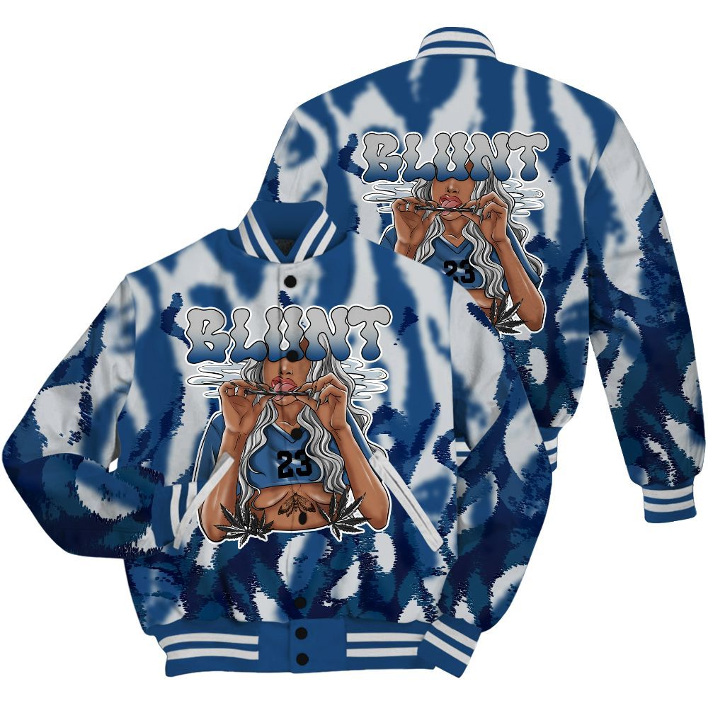 Varsity Jacket To Match High OG Midnight Navy 1s Shirt - Bluntz Burnz All Over Print