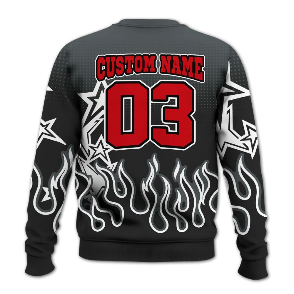 Sweatshirt To Match Black RM Nigel Sylvester 4s - Allen Answer Unique Fire Custom Name All Over Print