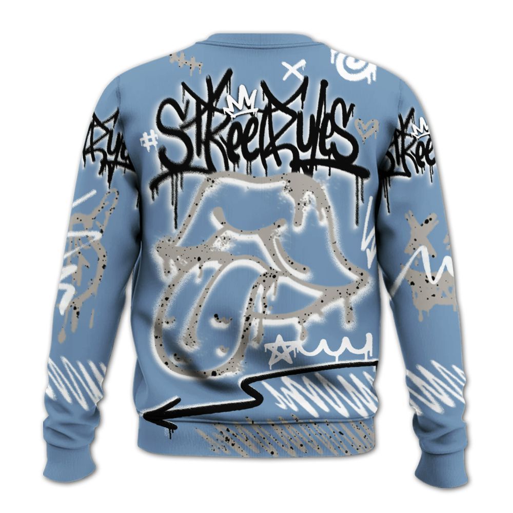Sweatshirt To Match University Blue 4s - Break Rules Streetwear All Over Print