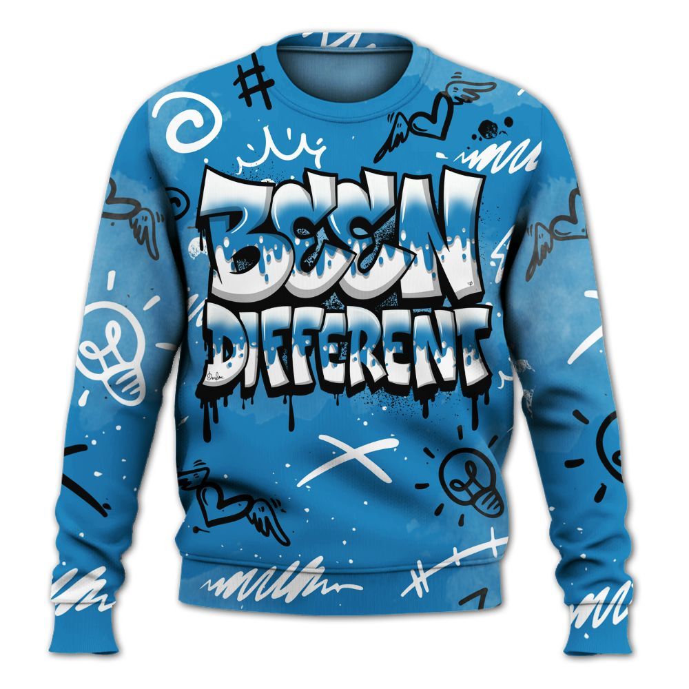 Sweatshirt To Match Retro University Blue 9s - Drip Been Di2ferent All Over Print